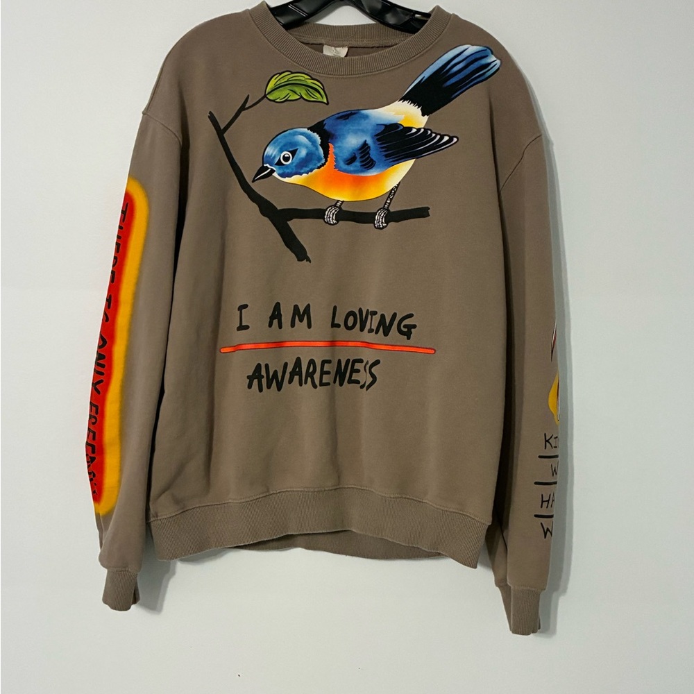 Kanye West Men's Graphic Sweater - Brown